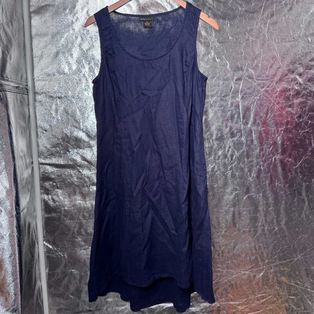 Grace dresses Navy blue 100% linen dress size 8